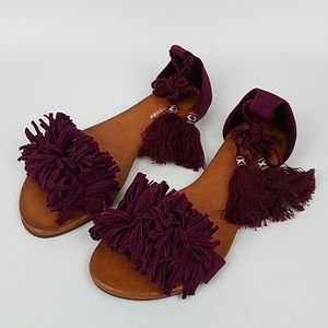 BOHO FRINGE SANDALS